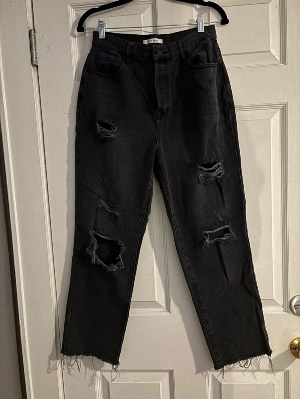 PacSun Black Distressed Boyfriend Jeans